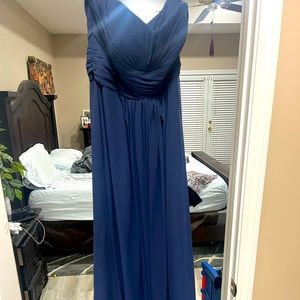 Navy bridesmaid dress from David’s bridal